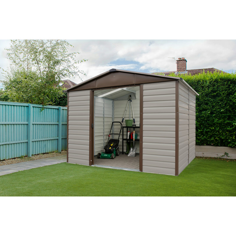 YardMaster Apex 10 ft. W x 8 ft. D Metal Garden Shed 